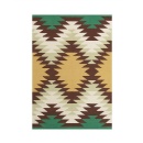 ラグ カーペット アメカジ ビンテージ アクセント ポリエステル Lサイズ グリーン