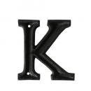 METAL LETTER 105 ''K'' アルファベットオブジェ アルミ ブラック 高さ10.5