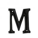 METAL LETTER 105 ''M'' アルファベットオブジェ アルミ ブラック 高さ10.5