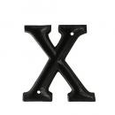 METAL LETTER 105 ''X'' アルファベットオブジェ アルミ ブラック 高さ10.5