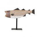 THE FISH B オブジェ 魚モチーフ かっこいい ディスプレイ オシャレ シルバー 高さ29