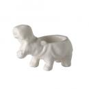 HIPPO TEA LIGHT HOLDER WHITE キャンドルホルダー カバ 高さ7