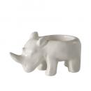 RHINO TEA LIGHT HOLDER WHITE キャンドルホルダー サイ 高さ6
