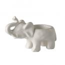 ELEPHANT TEA LIGHT HOLDER WHITE キャンドルホルダー ゾウ 高さ8