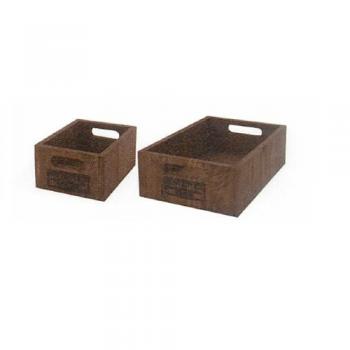 ヴィユーボックス アレンジS/2 BR ウッド ナチュラル カントリー調 収納 ケース 箱 木製