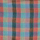 MULTI CLOTH S コットン インド綿 オレンジ チェック ナチュラル クロス 幅150