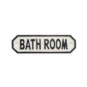 アイアンプレート BATH ROOM お風呂 ホワイト サイン ネーム 通販