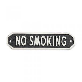 アイアンプレート  NO SMOKING 喫煙不可 ブラック サイン 通販