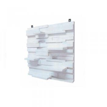 ヴィユーウォールディスプレイラック L WH ホワイト モザイク おしゃれ ウォールデコ 棚