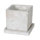 SOLID PLANTER CUBE L PLAIN グレー コンクリート プランター 高さ13.5