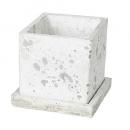 SOLID PLANTER CUBE L ROUGH GRAYコンクリート プランター 高さ13.5