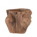 COPPICE POT D 切り株モチーフ プランター ブラウン 自然 セメント 高さ20