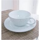 カント・ティーカップ&ソーサー 4個セット 食器 陶器 ホワイト おしゃれ 手作りの風合い