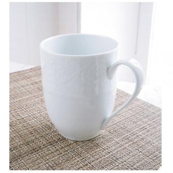 クリーパー・マグカップ 4個セット 食器 陶器 ホワイト おしゃれ コップ シンプル 繊細な模様