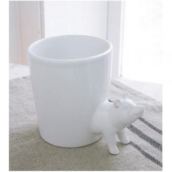 マグピッグ 4個セット 食器 陶器 ホワイト おしゃれ コップ シンプル 動物 かわいい ブタ