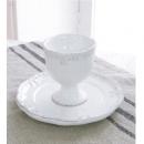 ボイルドエッグ・スタンド&ソーサー 6個セット 食器 陶器 ホワイト おしゃれ お皿 シンプル