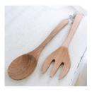 アカシア・サラダサーバー 2個セット ウッド ナチュラル 木製 カトラリー スプーン フォーク