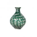 GLASS VASE ''PAVO'' S GREEN フラワーベース 花瓶 ガラス 高さ18.5