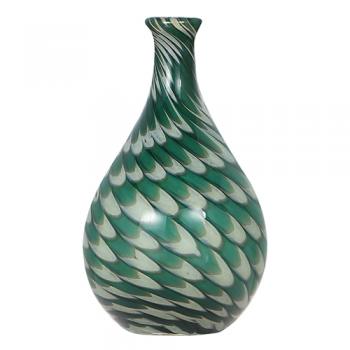 GLASS VASE ''PAVO'' L GREEN フラワーベース 花瓶 ガラス 高さ30.5