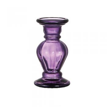 GLASS VASE 20cm PURPLE フラワーベース 花瓶 ガラス スペイン 高さ20