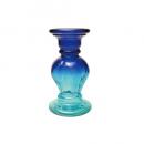 GLASS VASE 20cm BLUE GRADATION フラワーベース 花瓶 ガラス 高さ20