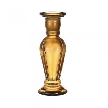 GLASS VASE 30cm AMBER フラワーベース 花瓶 ガラス スペイン 高さ30