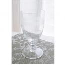 ラウンドリーフ・ゴブレット L 4個セット グラス おしゃれ エレガント カービング 彫刻 ガラス