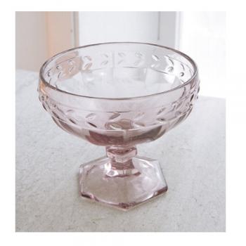 タンザ・デザートカップ 4個セット グラス おしゃれ エレガント カービング 彫刻 ガラス きれい