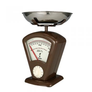 KITCHEN SCALE W/TIMER BRW 計量器 ブラウン キッチン用品 高さ27