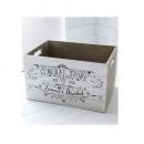 ウッデン・ホワイトボックス L 2個セット カントリー調 箱 おしゃれ ディスプレイ 白 ナチュラル