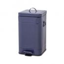 ダストボックス ネイビー スクエア型 12L ペダルビン ゴミ箱 通販