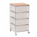 キャンバスチェスト4段 おしゃれ コットン ラック 通販