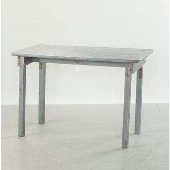 フォールディングテーブル アンティーク家具 フレンチテイスト デスク おしゃれ 木製 シャビー 青