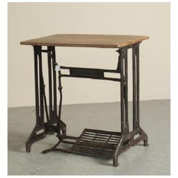 テーブル アンティーク家具 おしゃれ シャビー ミシンデスク 木製 コンソール アイアン 工業
