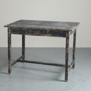 テーブル アンティーク家具 引出し シンプル デスク おしゃれ 木製 フレンチ ブラック シャビー