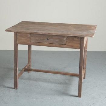 テーブル アンティーク家具 引出し シンプル デスク おしゃれ 木製 ナチュラル スクエア 丸角