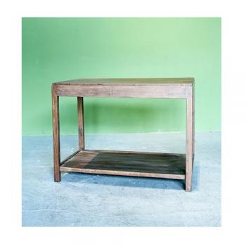 テーブル アンティーク家具 おしゃれ シャビー シンプル ラック 木製 収納 ウォールナット色