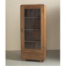 キャビネット アンティーク家具 おしゃれ 木製 シェルフ 4段 ナチュラル 棚 ガラス 北欧調