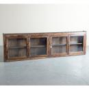 キャビネット アンティーク家具 おしゃれ 木製 ウォールシェルフ 壁掛け ガラス ディスプレイ