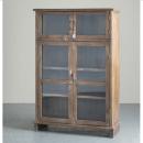 ウッドキャビネット アンティーク家具 棚 シンプル 木製 4段 ナチュラル 北欧 ウォールナット色