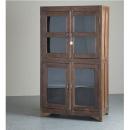 ウッドキャビネット アンティーク家具 棚 シンプル 木製 4段 ナチュラル 北欧 カントリー調