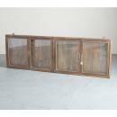 キャビネット アンティーク家具 おしゃれ 木製 ウォールシェルフ 壁掛け ガラス ディスプレイ