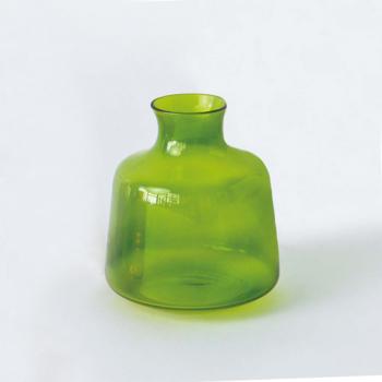 GLASS フラワーベース シック S GN グリーン 花瓶 ガラス おしゃれ 高さ10