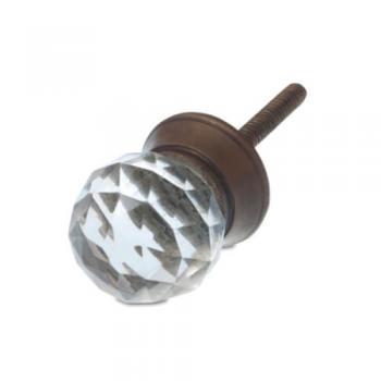 クリアガラスノブ つまみ クリスタル調 アンティーク レトロ DIY 通販