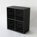 IRON チェスト 4DRAWERアイアン ブラック 棚 かっこいい 収納 高さ38.5