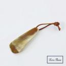 HORN くつべら バッファロー 角 櫛 本革 おしゃれ アンバー 長さ11