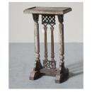 ウッドスタンド アンティーク家具 おしゃれ 木製 ヨーロピアン調 台 エレガント 彫り グリーン