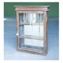 ミニキャビネット アンティーク家具 おしゃれ 木製 シェルフ 棚 ガラス シャビー ショーケース