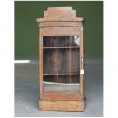ミニキャビネット アンティーク家具 おしゃれ 木製 壁掛け カントリー調 ガラス ショーケース