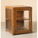 ミニキャビネット アンティーク家具 おしゃれ 木製 ガラス 北欧調 ナチュラル ショーケース ラック